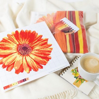 EB orange flower and coffee